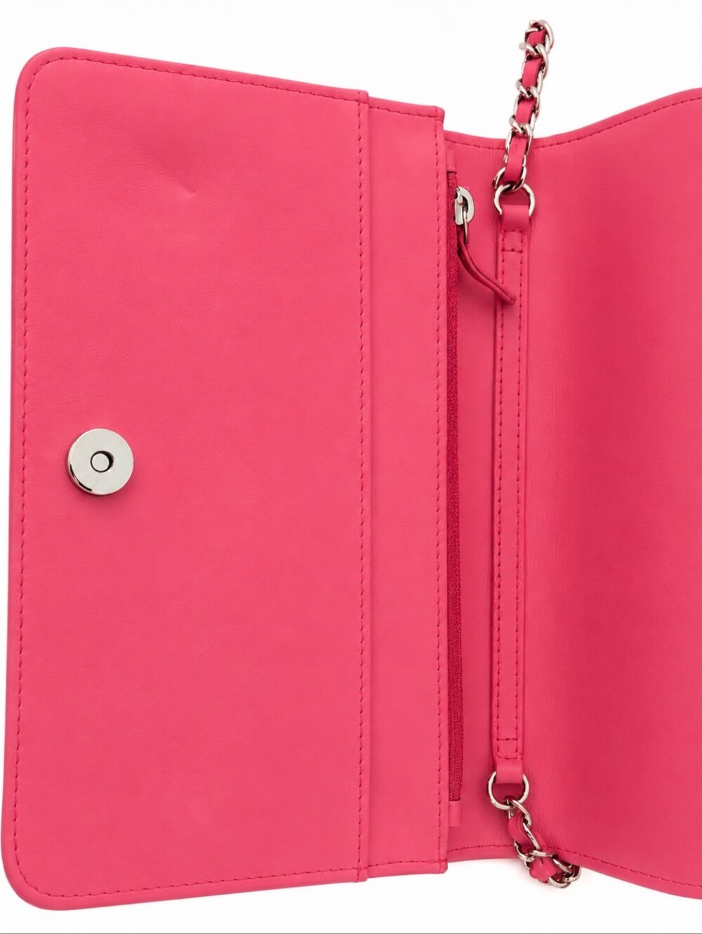 CHANEL Coral Caviar Leather, Camellia-Embossed Mini Cross Body Wallet - Picture 7 of 12